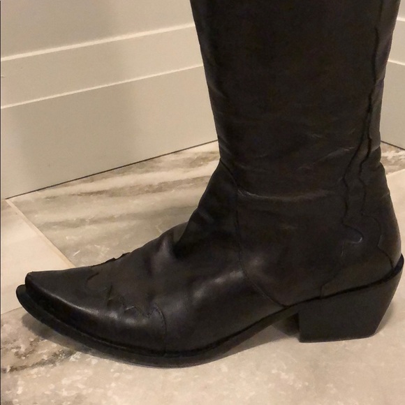 Jo Ghost Italian Leather Knee High Boots - Picture 4 of 8